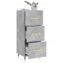 Credenza Grigio Cemento 34,5x34x90 cm in Legno Multistrato