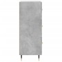 Credenza Grigio Cemento 34,5x34x90 cm in Legno Multistrato