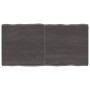 Piano Tavolo Marrone Scuro 120x60x(2-6)cm Rovere Non Trattato