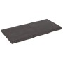 Piano Tavolo Marrone Scuro 120x60x(2-6)cm Rovere Non Trattato