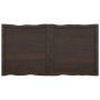 Piano Tavolo Marrone Scuro 120x60x(2-6)cm Rovere Non Trattato