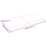 Piano Tavolo Marrone Scuro 120x60x(2-6)cm Rovere Non Trattato