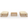 Set Divani da Giardino 5 pz con Cuscini Legno Massello di Pino