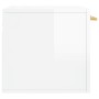 Armadietto a Muro Bianco Lucido 60x36,5x35 cm Legno Multistrato