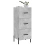 Credenza Grigio Cemento 34,5x34x90 cm in Legno Multistrato