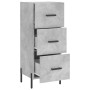 Credenza Grigio Cemento 34,5x34x90 cm in Legno Multistrato