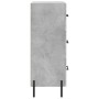 Credenza Grigio Cemento 34,5x34x90 cm in Legno Multistrato