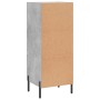 Credenza Grigio Cemento 34,5x34x90 cm in Legno Multistrato