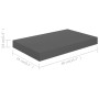 Scaffali a Parete 4 pz Grigio Lucido 40x23x3,8 cm in MDF