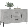 Credenza Grigio Cemento 100x36x60 cm in Legno Multistrato