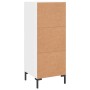 Credenza Bianco Lucido 34,5x34x90 cm in Legno Multistrato