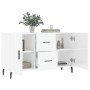 Credenza Bianco Lucido 100x36x60 cm in Legno Multistrato