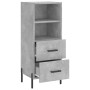 Credenza Grigio Cemento 34,5x34x90 cm in Legno Multistrato