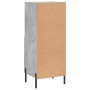 Credenza Grigio Cemento 34,5x34x90 cm in Legno Multistrato