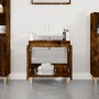 Mobile Lavabo Rovere Fumo 58x33x60 cm in Legno Multistrato