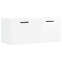 Mobile a Parete Bianco Lucido 80x36,5x35 cm Legno Multistrato