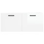 Mobile a Parete Bianco Lucido 80x36,5x35 cm Legno Multistrato