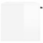 Mobile a Parete Bianco Lucido 80x36,5x35 cm Legno Multistrato