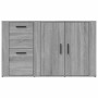 Credenza Grigio Sonoma 100x33x59,5 cm in Legno Multistrato