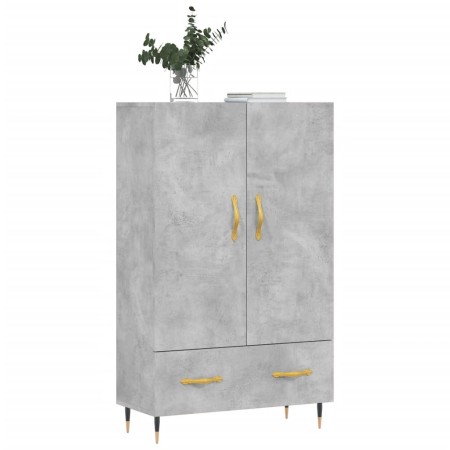 Credenza Grigio Cemento 69,5x31x115 cm in Legno Multistrato