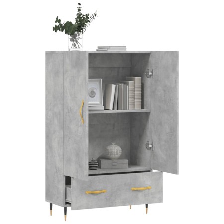 Credenza Grigio Cemento 69,5x31x115 cm in Legno Multistrato