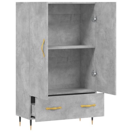 Credenza Grigio Cemento 69,5x31x115 cm in Legno Multistrato