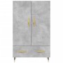 Credenza Grigio Cemento 69,5x31x115 cm in Legno Multistrato
