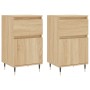 Credenze 2 pz Rovere Sonoma 40x35x70 cm in Legno Multistrato