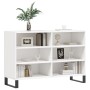 Credenza Bianco Lucido 103,5x35x70 cm in Legno Multistrato