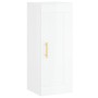 Mobile Parete Bianco Lucido 34,5x34x90 cm in Legno Multistrato