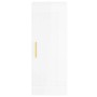Mobile Parete Bianco Lucido 34,5x34x90 cm in Legno Multistrato