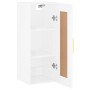 Mobile Parete Bianco Lucido 34,5x34x90 cm in Legno Multistrato