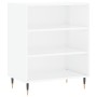 Credenza Bianco Lucido 57x35x70 cm in Legno Multistrato