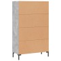 Credenza Grigio Cemento 69,5x31x115 cm in Legno Multistrato