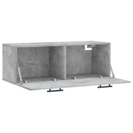 Mobile a Parete Grigio Cemento 100x36,5x35 cm Legno Multistrato