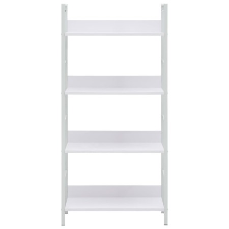 Scaffale Libri 4 Ripiani Bianco 60x27,6x124,5 Legno Multistrato