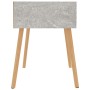 Comodino Grigio Cemento 40x40x56 cm in Legno Multistrato