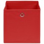 Scatole Portaoggetti 4pz Rosse 32x32x32 cm Tessuto