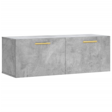 Mobile a Parete Grigio Cemento 100x36,5x35 cm Legno Multistrato