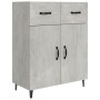 Credenza Grigio Cemento 69,5x34x90 cm in Legno Multistrato