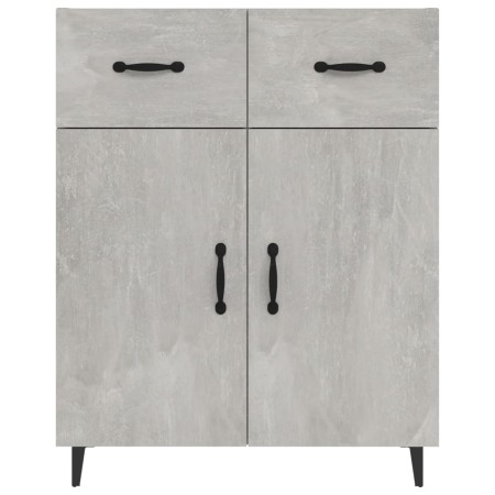 Credenza Grigio Cemento 69,5x34x90 cm in Legno Multistrato