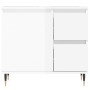 Armadietto Bagno Bianco Lucido 65x33x60cm in Legno Multistrato