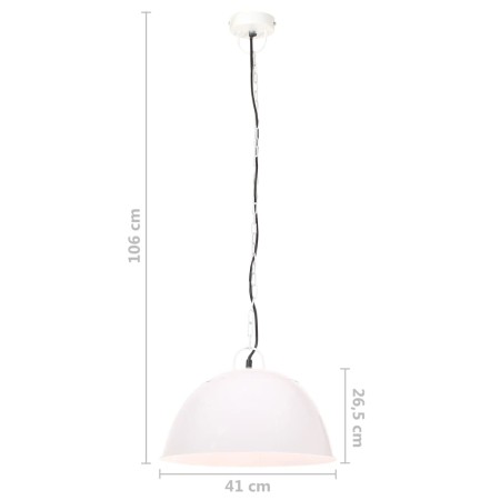 Lampada Industriale Vintage 25 W Bianca Rotonda 41 cm E27