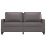 Divano a 2 Posti Grigio 140 cm in Similpelle