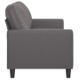 Divano a 2 Posti Grigio 140 cm in Similpelle