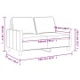 Divano a 2 Posti Grigio 140 cm in Similpelle