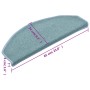 Tappetini per Scale 15 pz Blu 65x24x4 cm