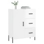 Credenza 69,5x34x90 cm in Legno Multistrato Bianco Lucido