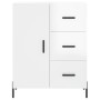 Credenza 69,5x34x90 cm in Legno Multistrato Bianco Lucido