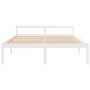 Letto per Anziani Bianco 180x200 cm Super King Legno di Pino